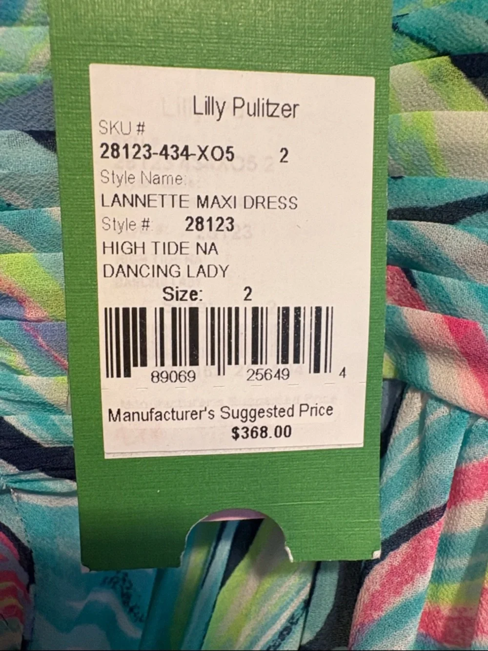 Lilly Pulitzer Lannette Maxi Dress in Aqua, Mint, Navy & Pink - Picture 2 of 7